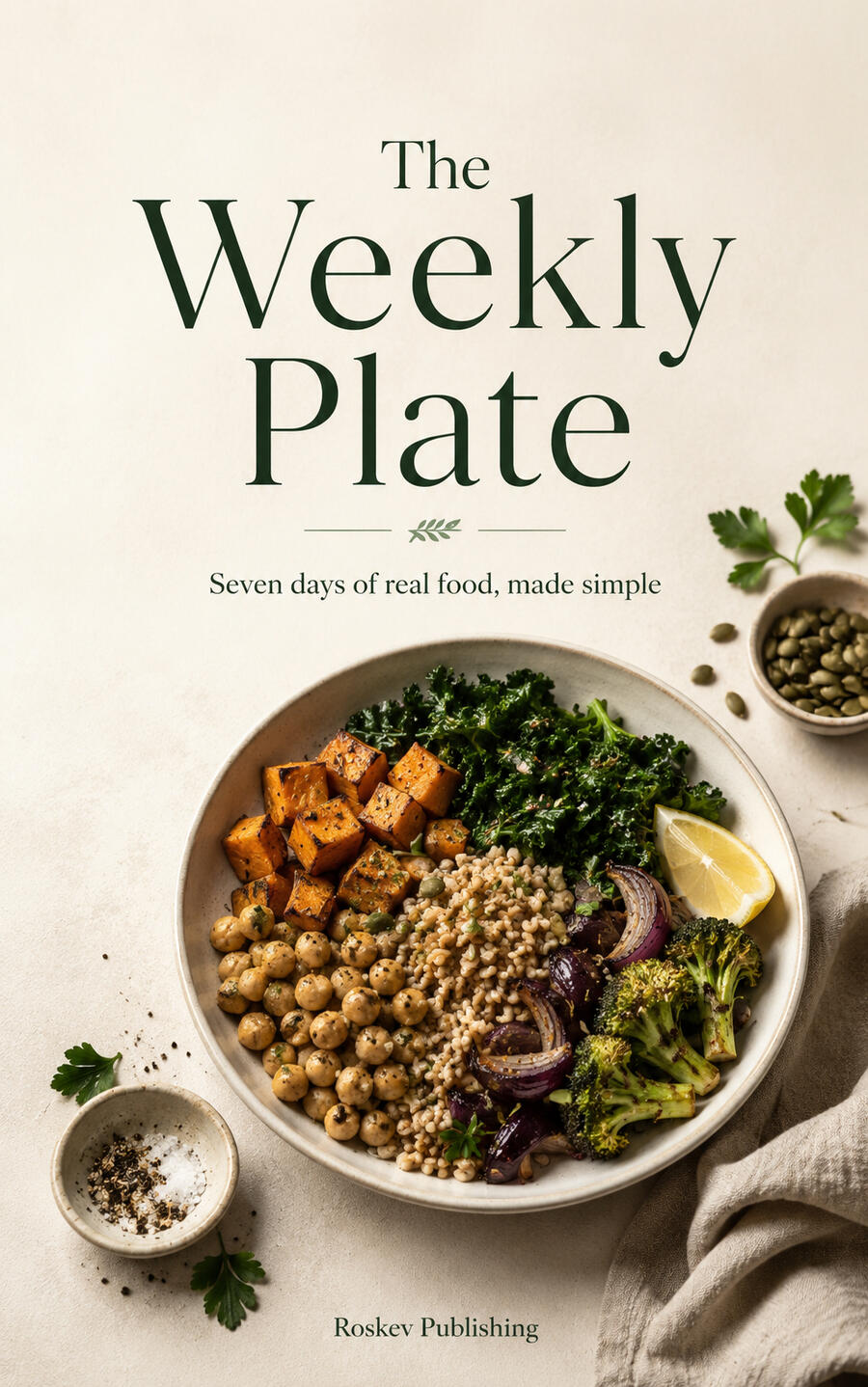 Front cover of The Weekly Plate by Roskev Publishing